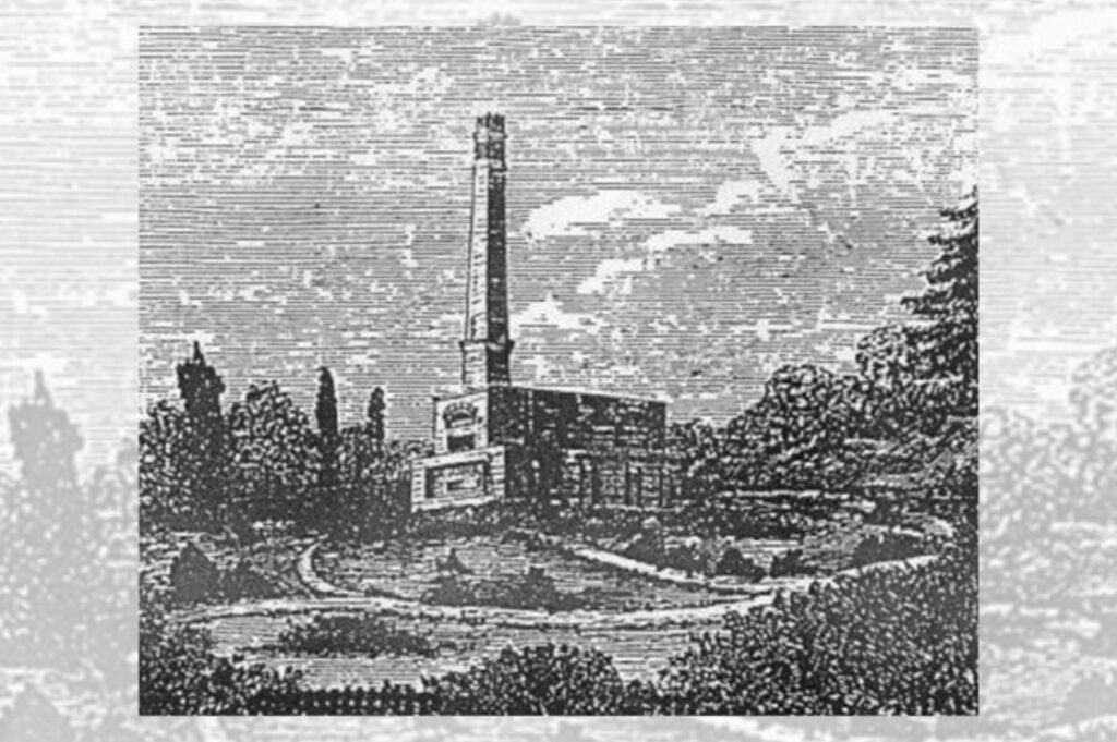 Cremation. A working Cremator in the 1870's